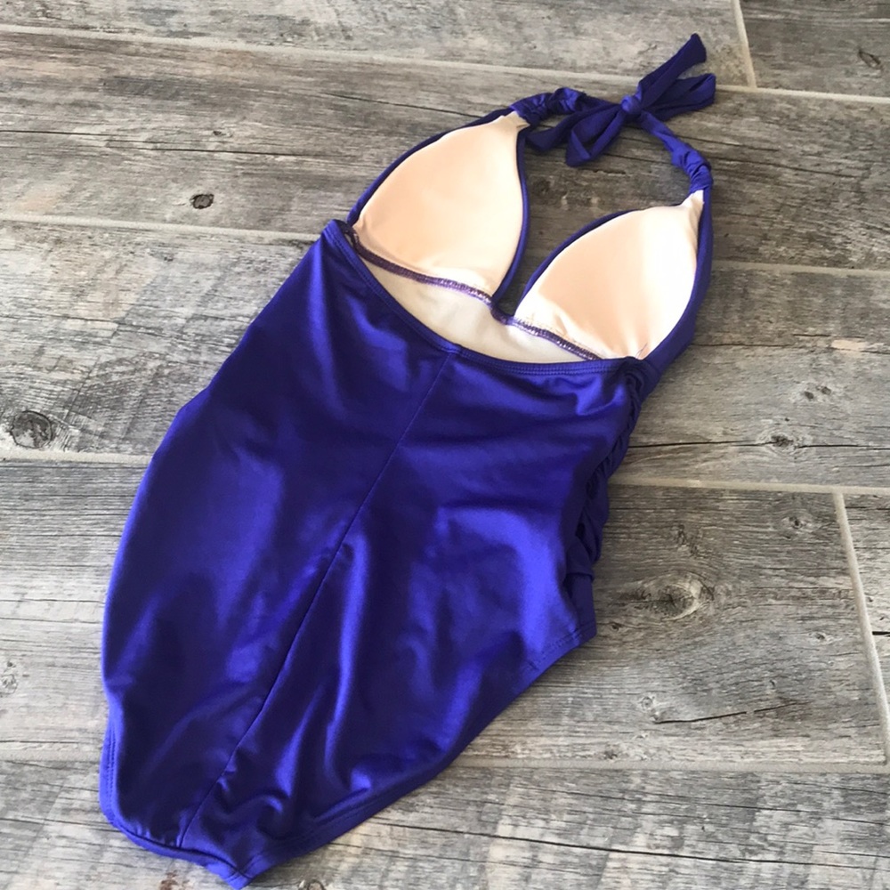 Beach Rays Purple Halter Bathing Suit - Picture 3 of 6